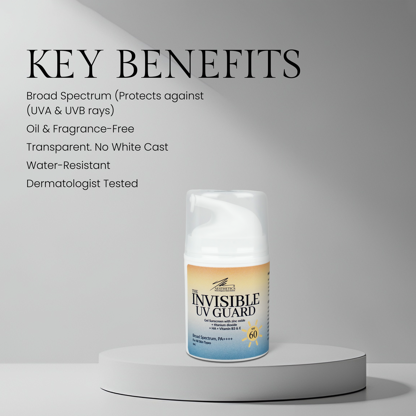 The Invisible UV Guard – SPF 60 Gel Sunscreen